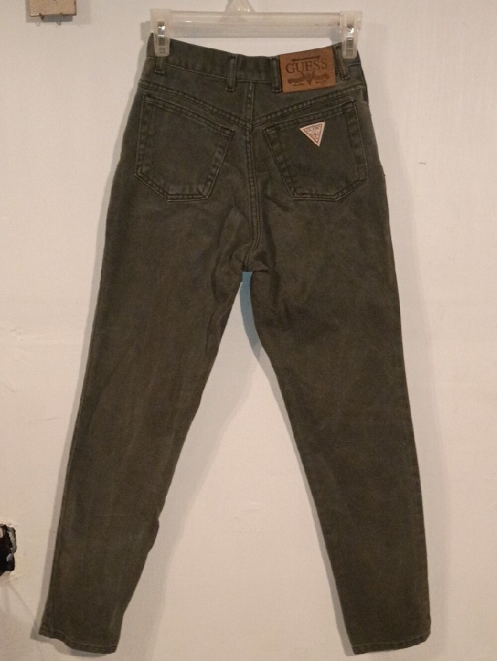 Guess Women's Skinny Jeans - Olive Green Size 28 - Picture 4 of 6